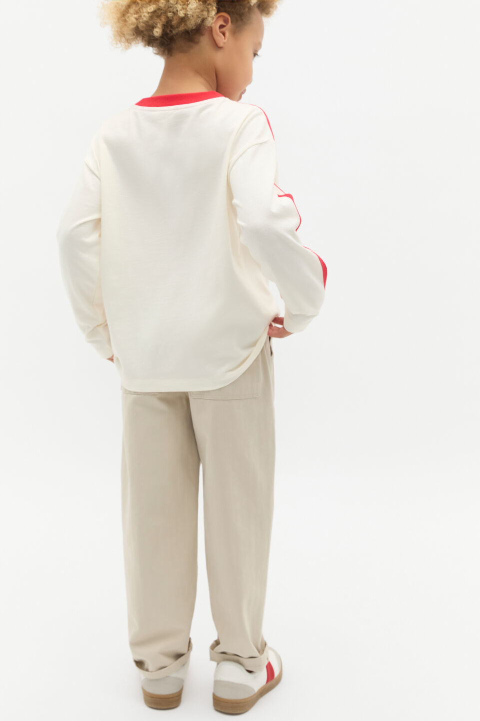 Side Stripe Tee  Classic Cream