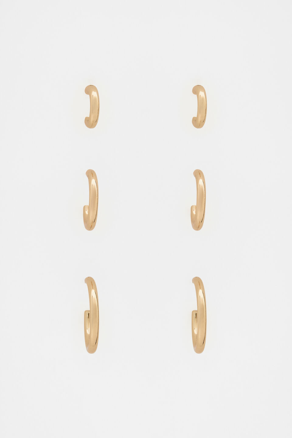Thin Hoops Ear Pack  Gold
