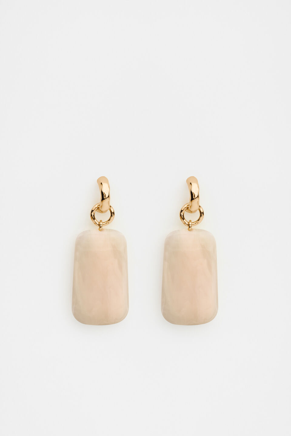 Statement Resin Drop Earring  Apricot