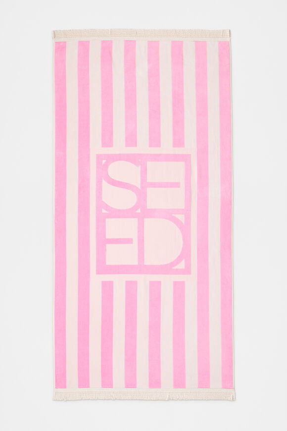 Resort Logo Beach Towel  Fairy Floss  hi-res