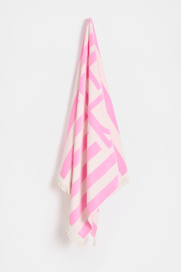 Resort Logo Beach Towel  Fairy Floss  hi-res