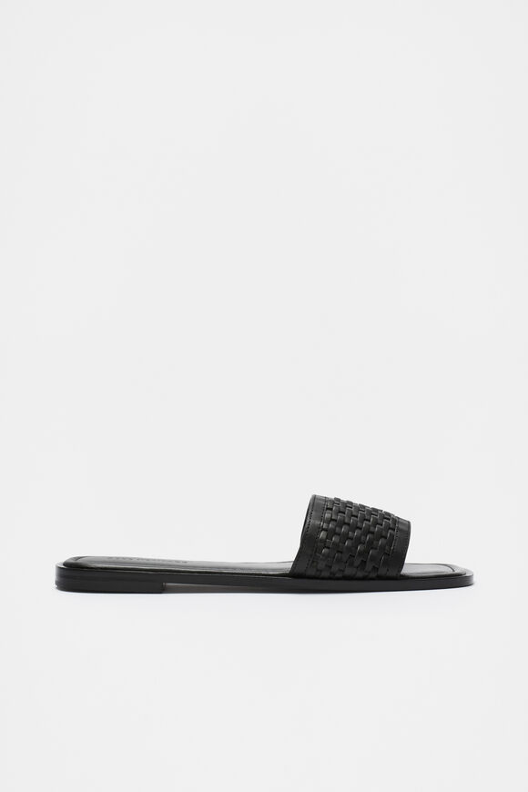 Holly Woven Slide  Black  hi-res