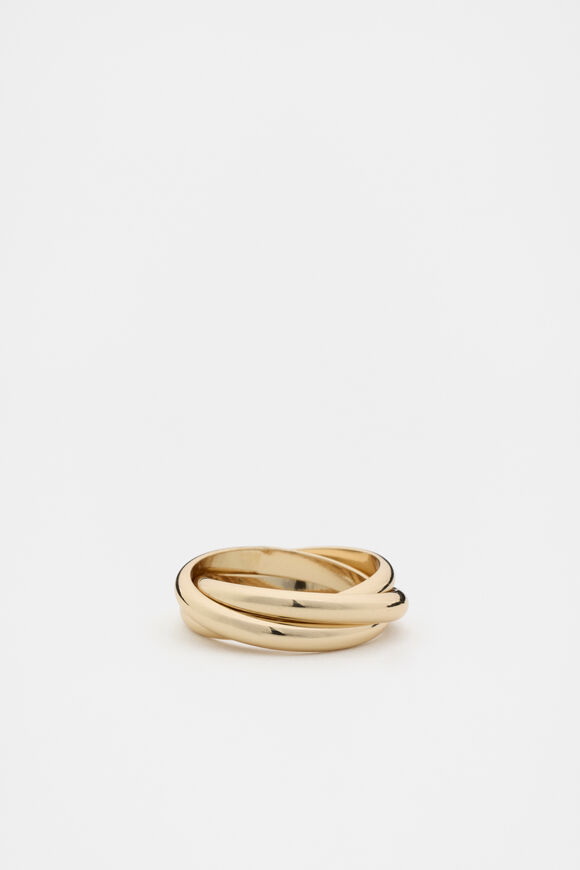 Looped Links Ring  Gold  hi-res