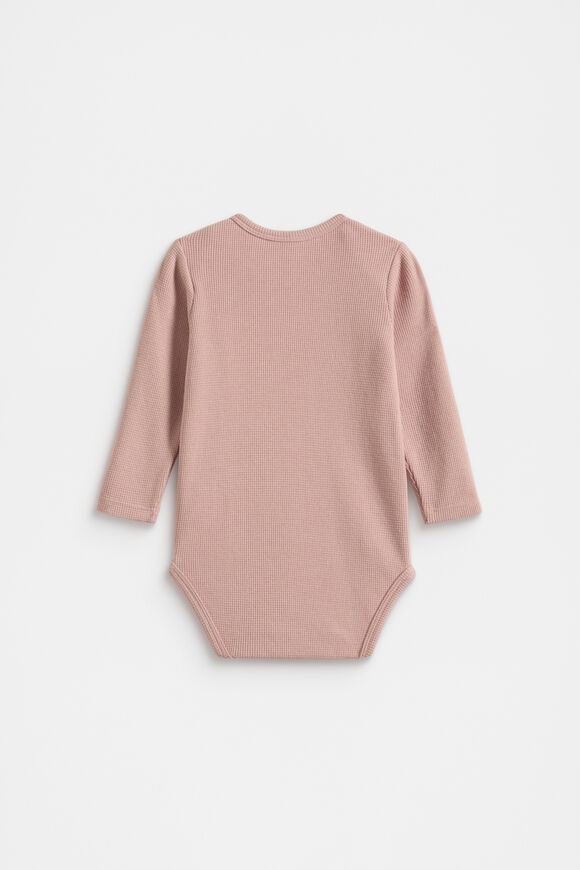 Logo Waffle Bodysuit  Blush Pink  hi-res