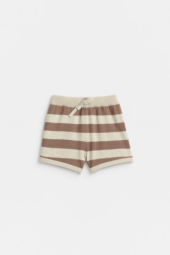 Stripe Knit Short  Oat Marle  hi-res