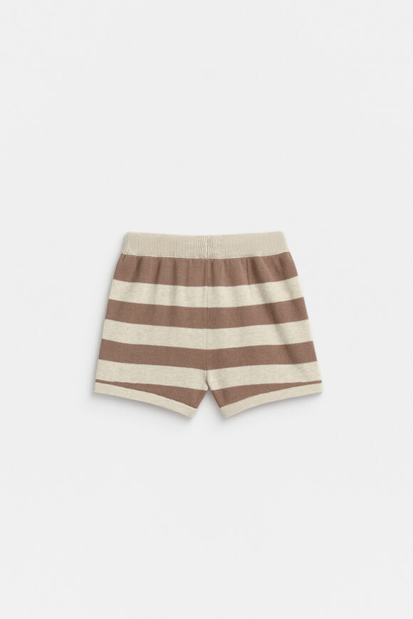 Stripe Knit Short  Oat Marle  hi-res