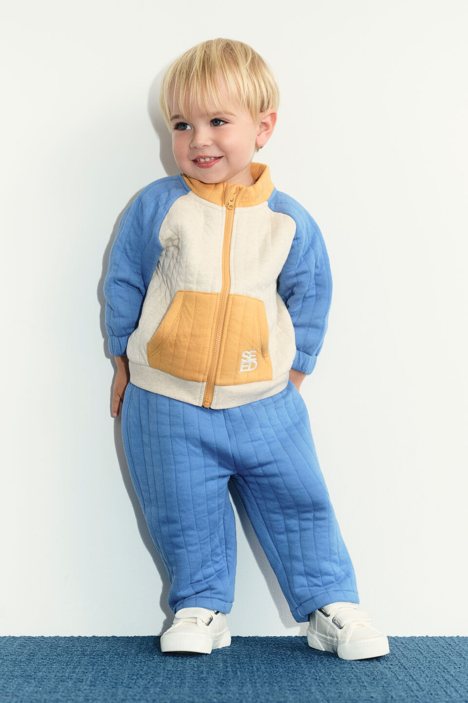 Double Quilted Pant  Moody Blue