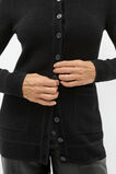 Boucle Fitted Cardigan  Black  hi-res