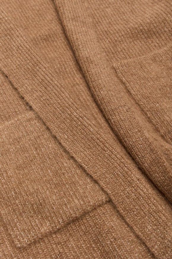 Rib Knit Mid Length Poncho  Amaretto  hi-res