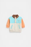 Colourblock Snap Sweat  Ocean Blue  hi-res