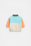 Colourblock Snap Sweat  Ocean Blue  hi-res