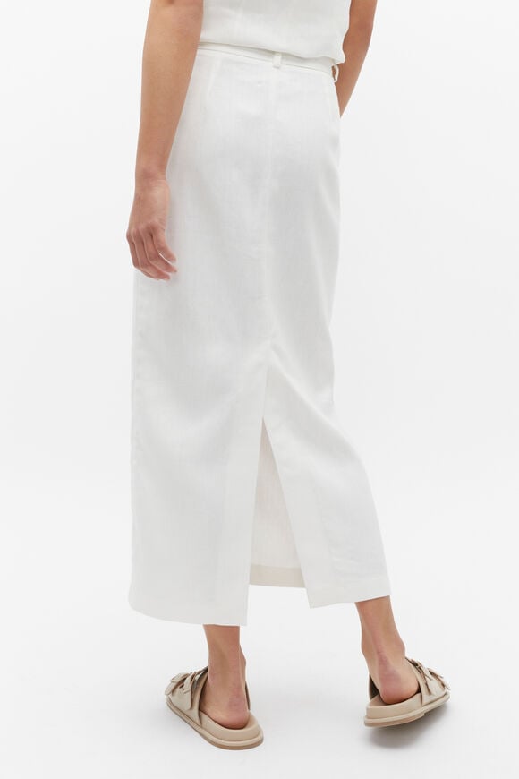 Linen Maxi Cargo Skirt  Cloud Cream  hi-res