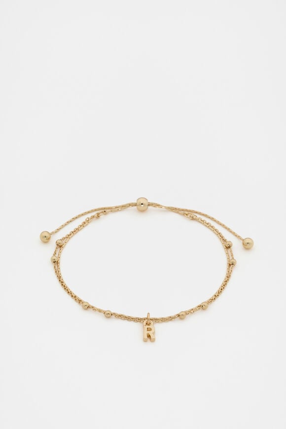 Gold Letter Chains Bracelet  R  hi-res
