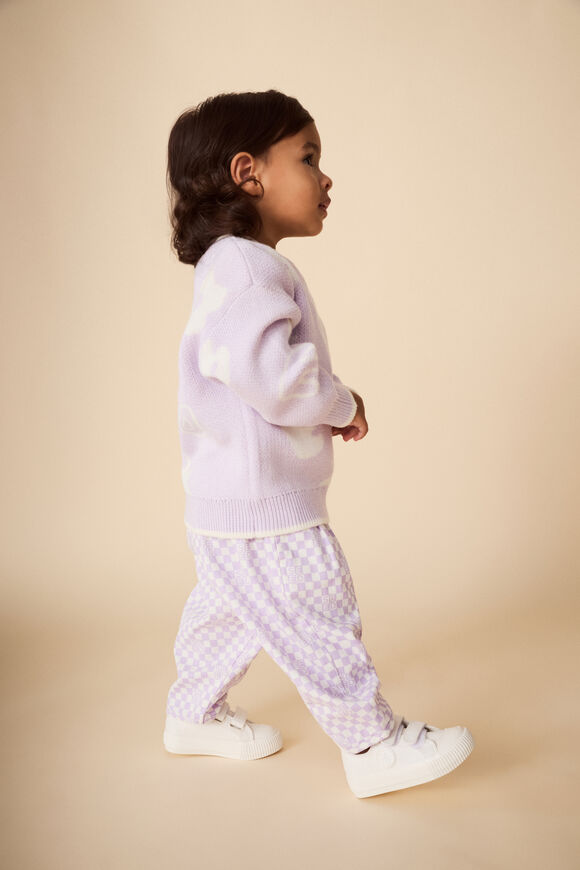 Twisted Yarn Sweater  Lavender  hi-res