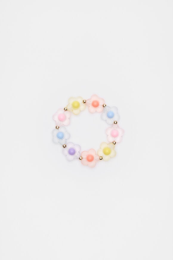 Frosted Flower Elastic Bracelet  Multi  hi-res