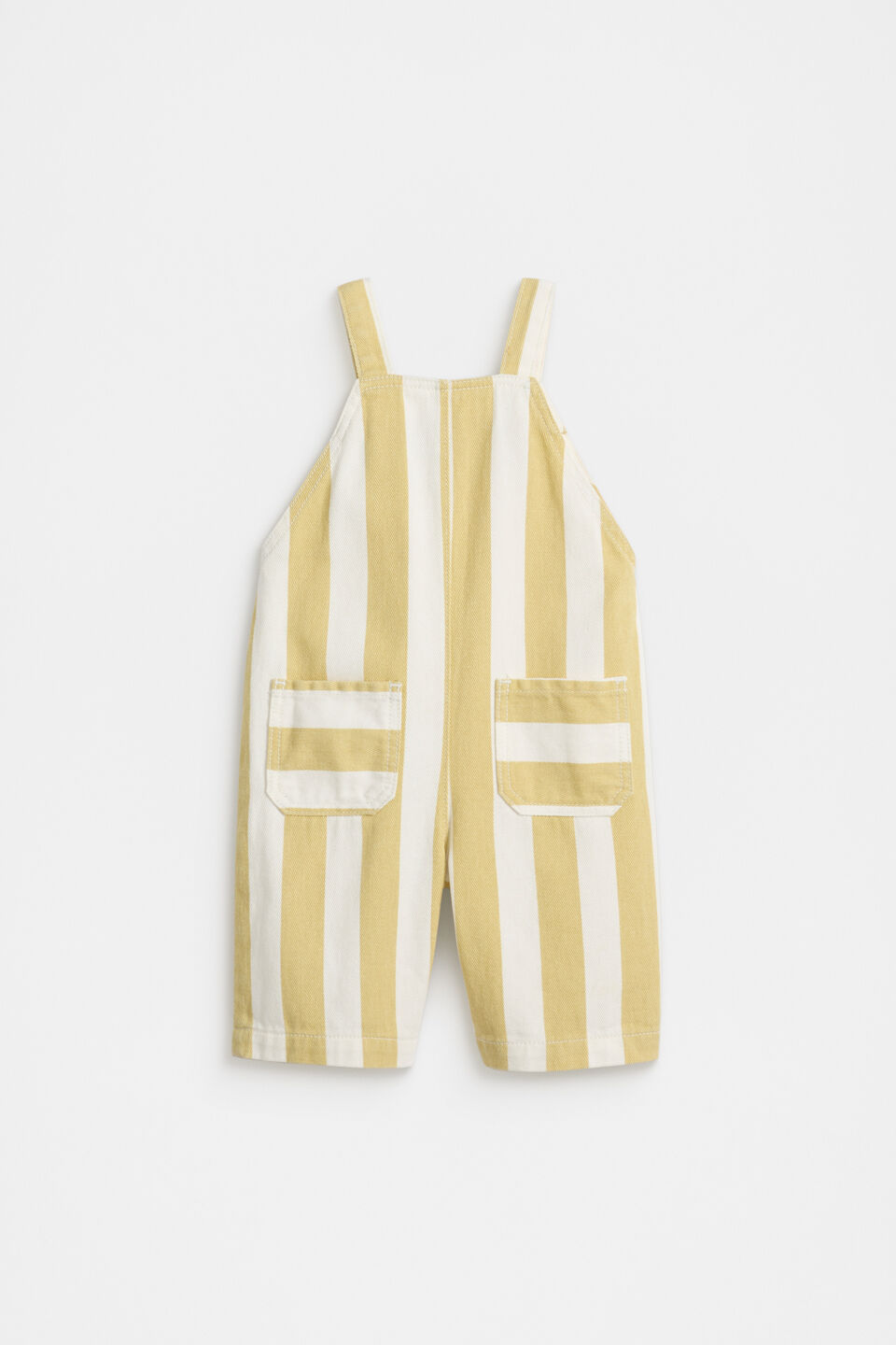 Stripe Button Overall  Desert Sand