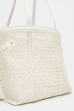 Open Weave Detail Tote  Cream  hi-res