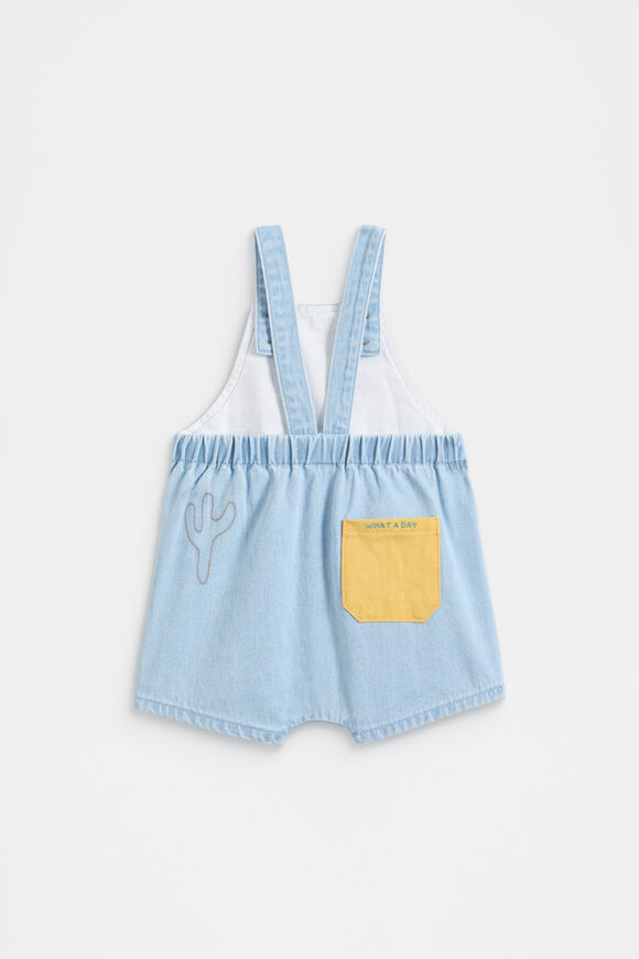 Patched Denim Overall  Light Wash  hi-res