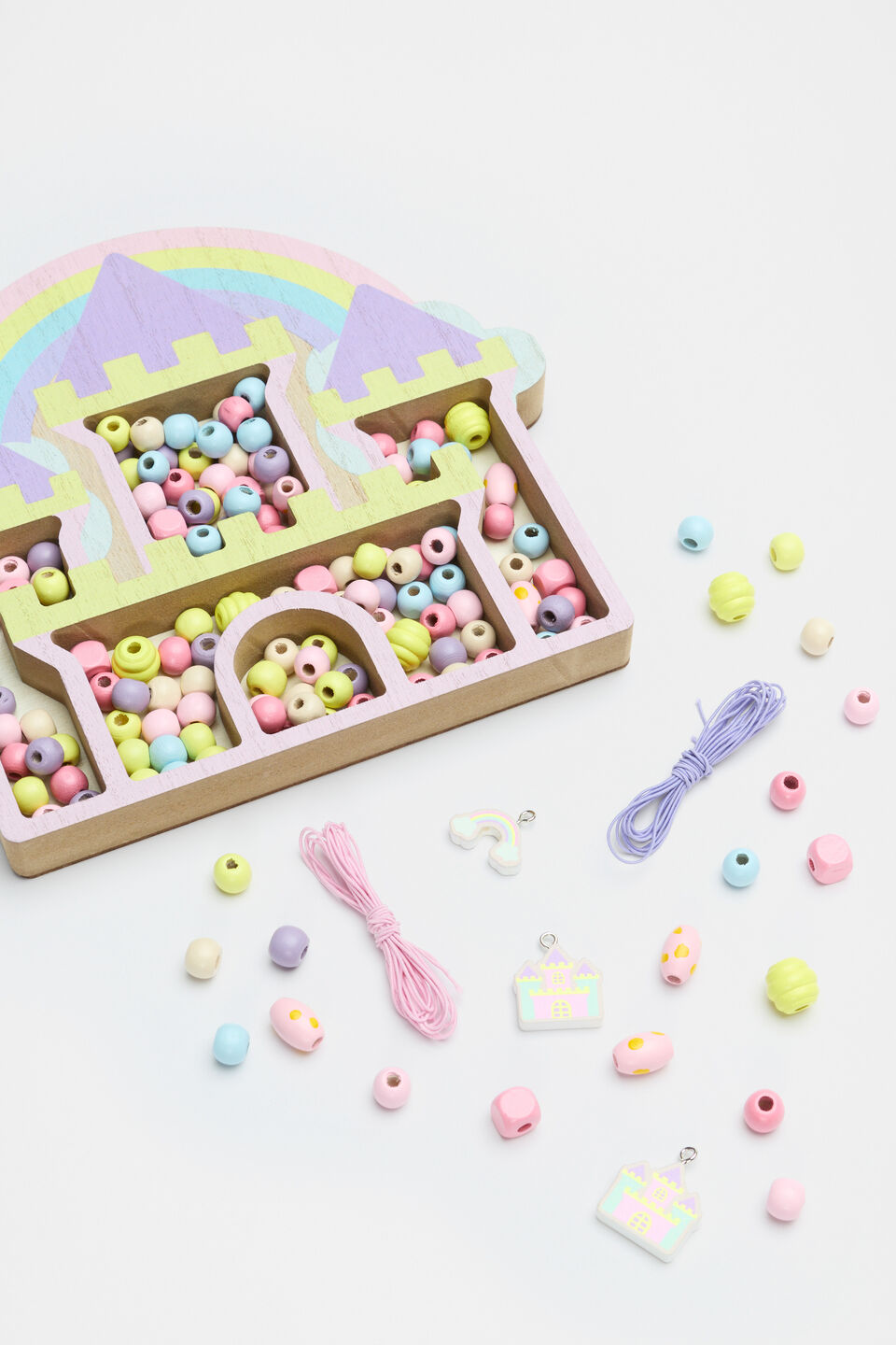 Wooden Castle Bead Kit  Multi