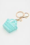 Retro Basket Keyring  Blue  hi-res