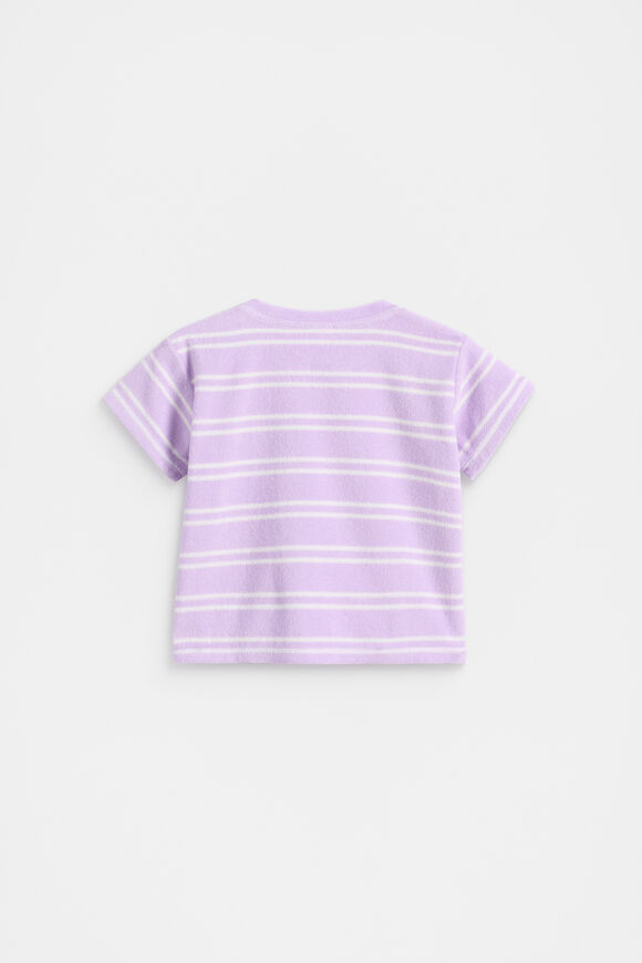 Striped Terry Tee  Soft Lilac  hi-res