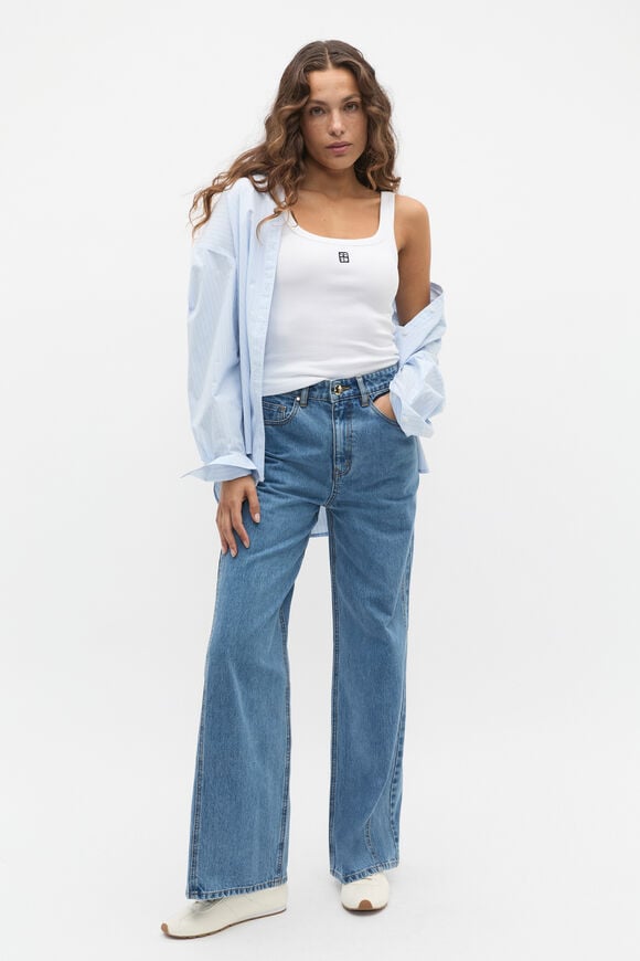 Core Heritage Rib Tank  Whisper White  hi-res