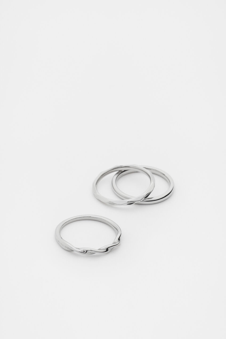 Waterproof Ring Set  Silver