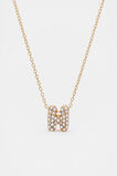 Initial Jewel Bubble Necklace  H  hi-res