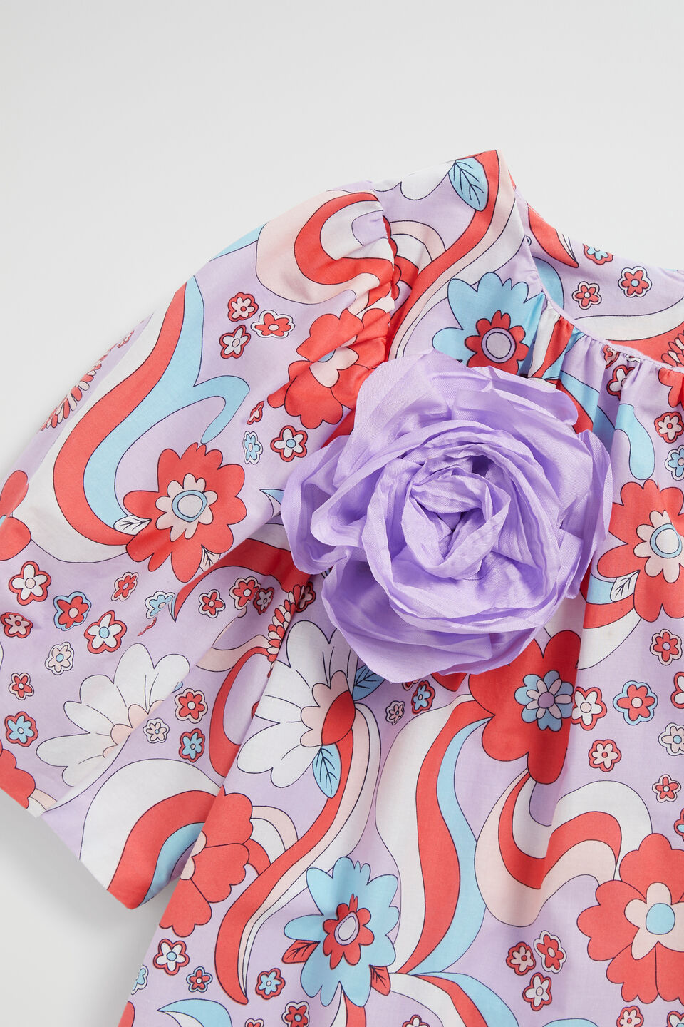 Flower Corsage Brooch  Lavender