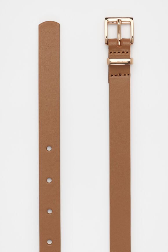 Celeste Narrow Leather Belt  Caramel  hi-res