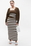 Boucle Stripe Knit Skirt  Dark Praline Stripe  hi-res