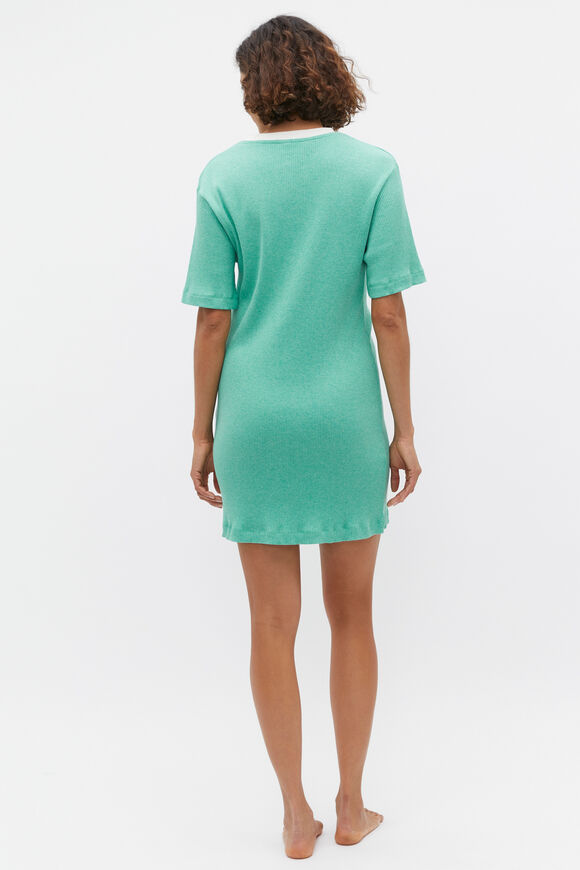 Ribbed Marle Nightie  Deep Emerald Marle  hi-res