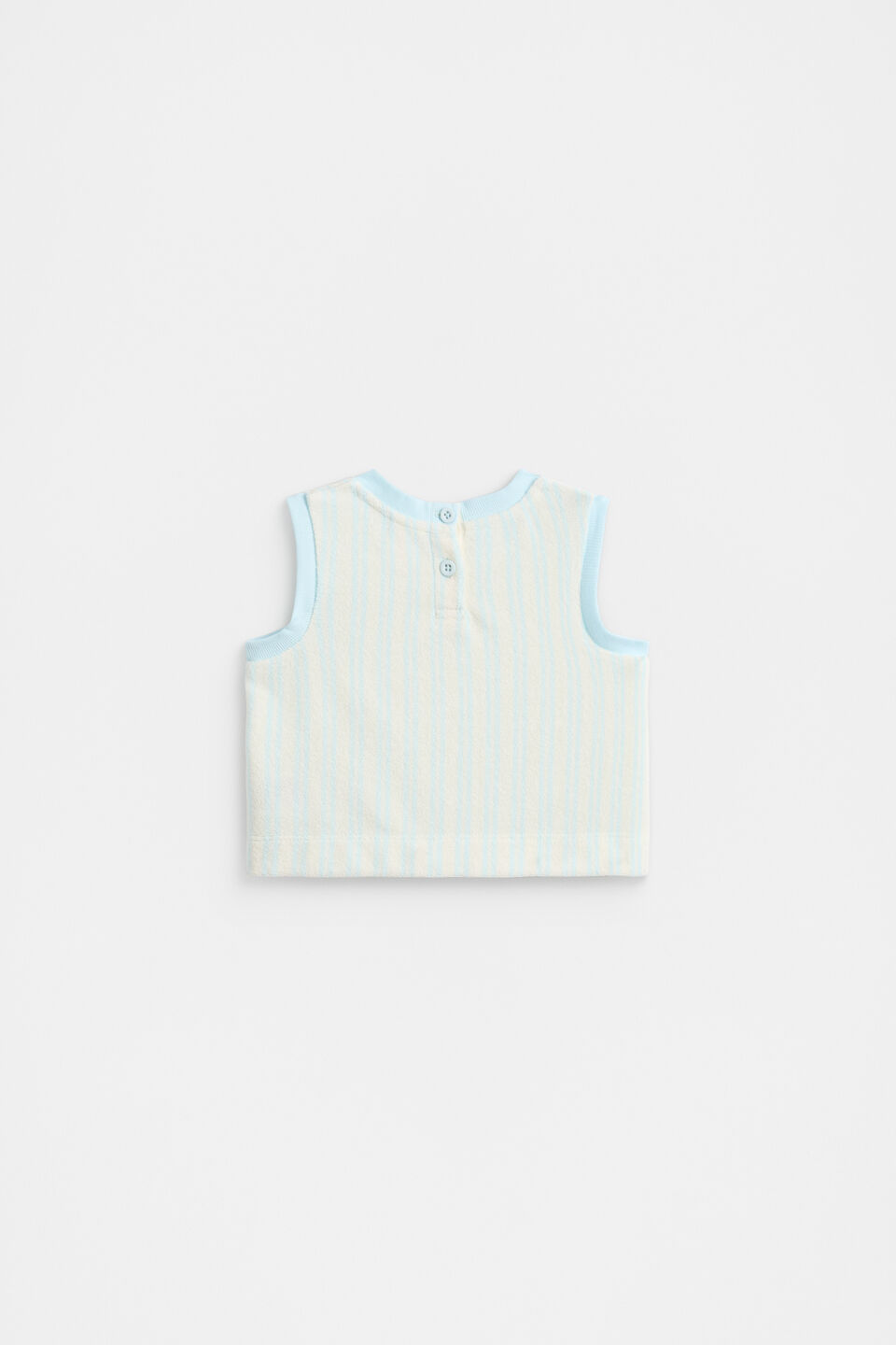 Stripe Terry Singlet  Glacier Blue