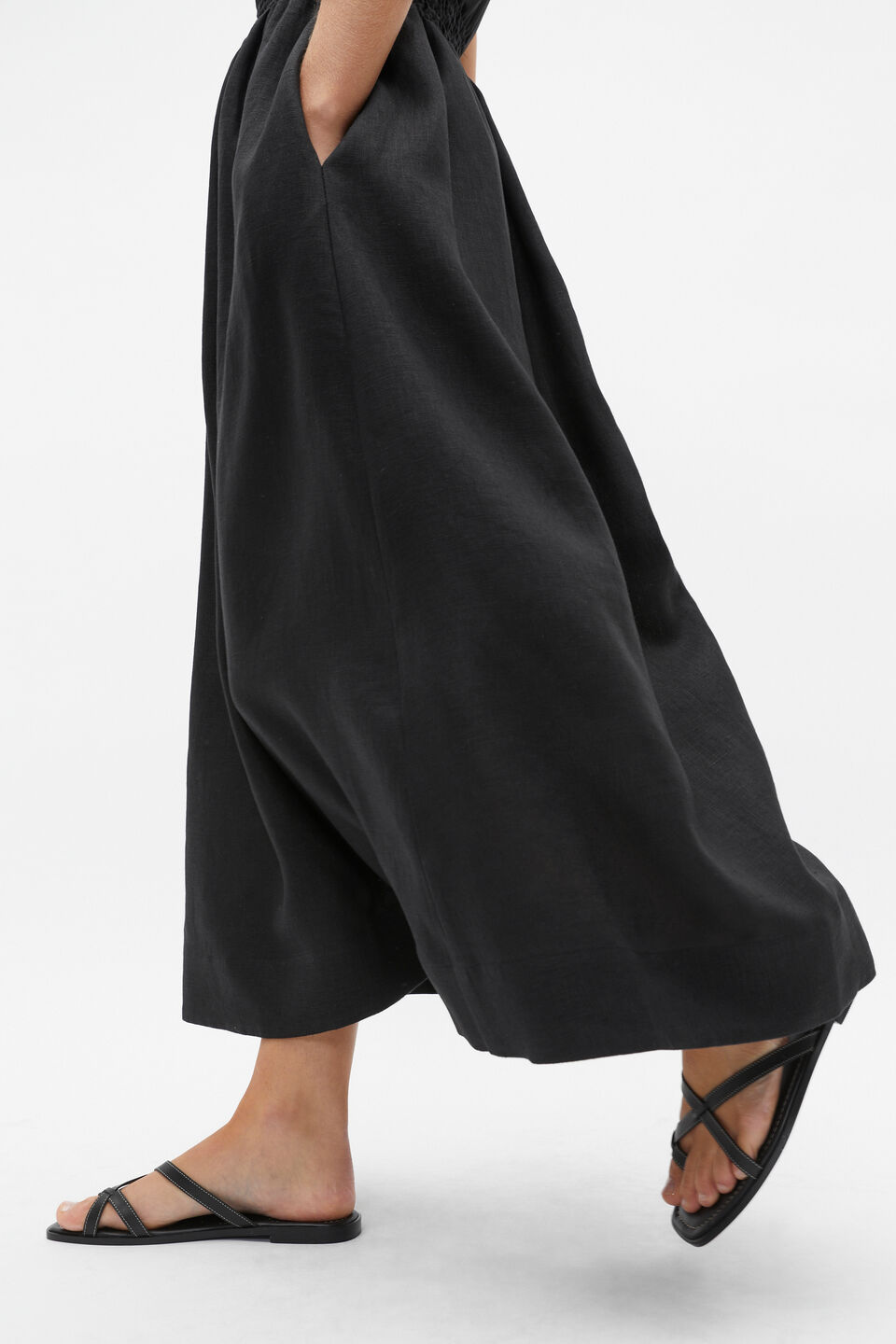 Clara Flat Slide  Black