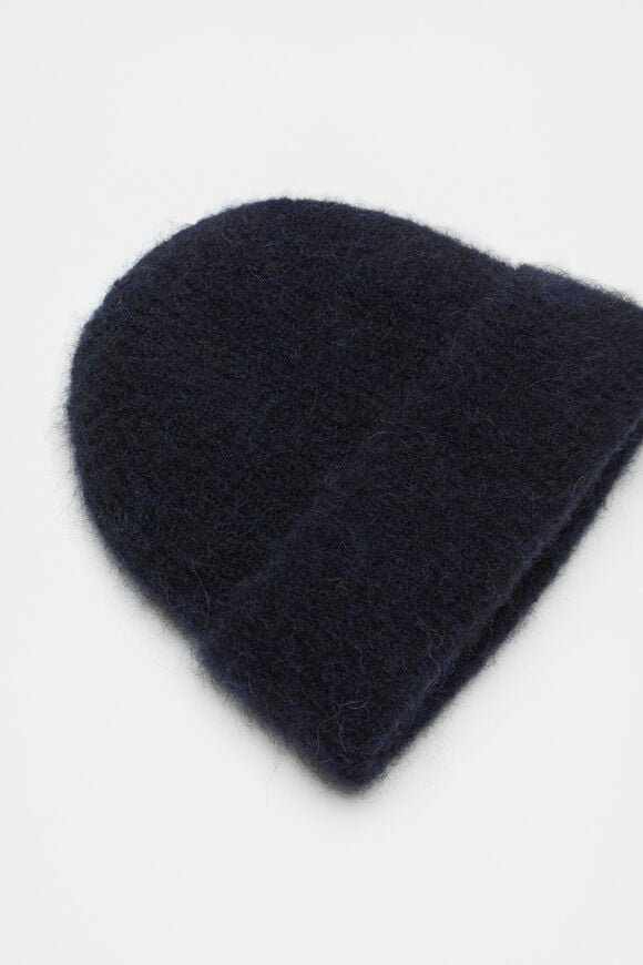 Fluffy Rib Knit Beanie  Twilight Blue  hi-res