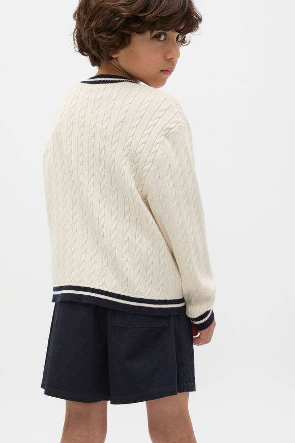 Heritage Cable Knit Sweater  Coconut Cream  hi-res