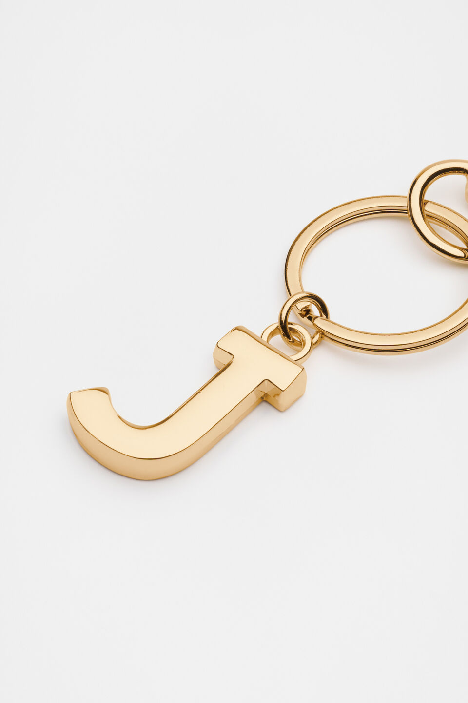 Gold Initials Keyring  J