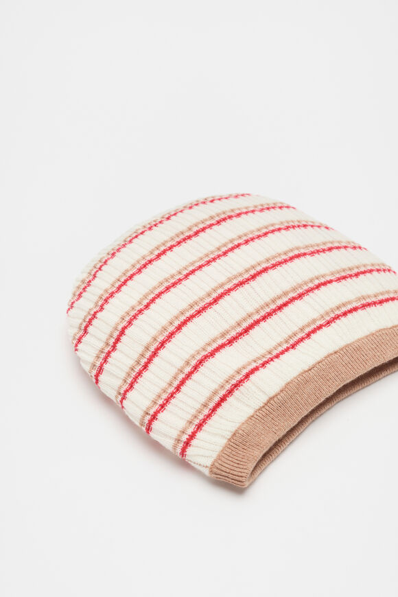 Stripe Knit Beanie  Multi  hi-res