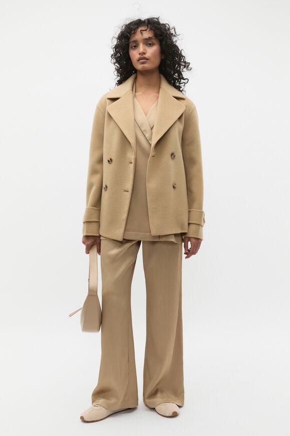 Plisse Short Sleeve Shirt  Rye  hi-res