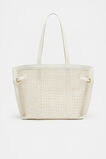 Open Weave Detail Tote  Cream  hi-res