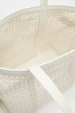 Open Weave Detail Tote  Cream  hi-res