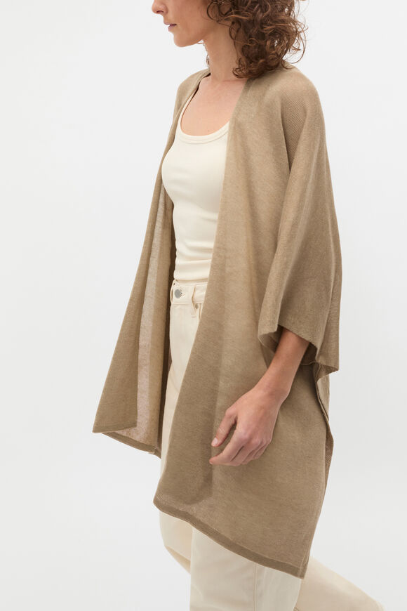 Fine Knit Poncho  Rye  hi-res