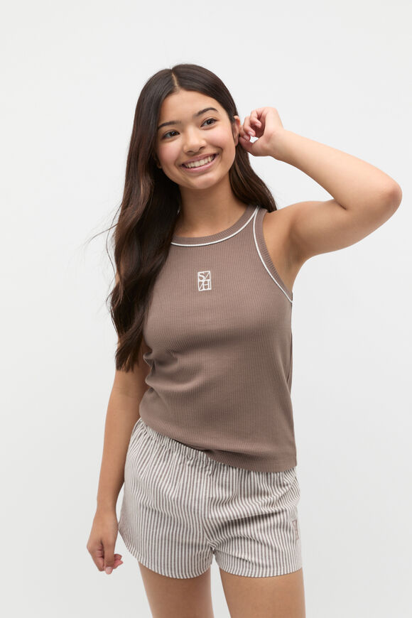 Core Logo Rib Tank  Mushroom  hi-res