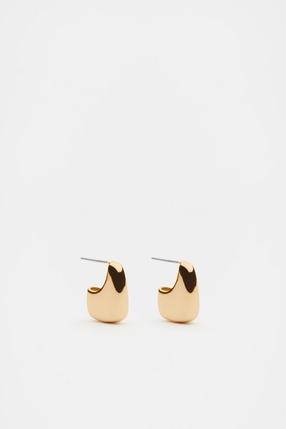 Sculptural Mini Earring  Gold  hi-res