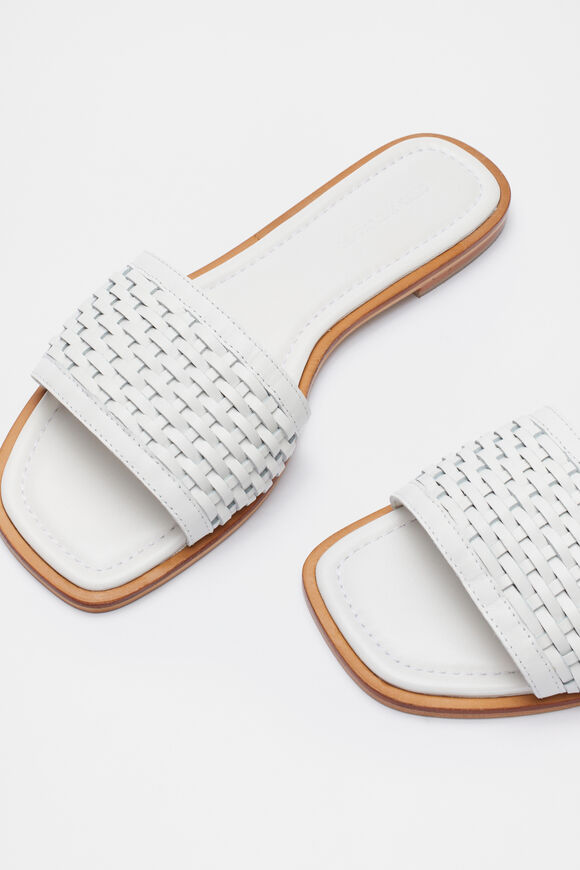 Holly Woven Slide  White  hi-res
