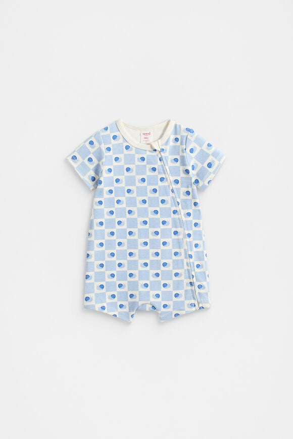 Snail Zipsuit  Baby Blue  hi-res