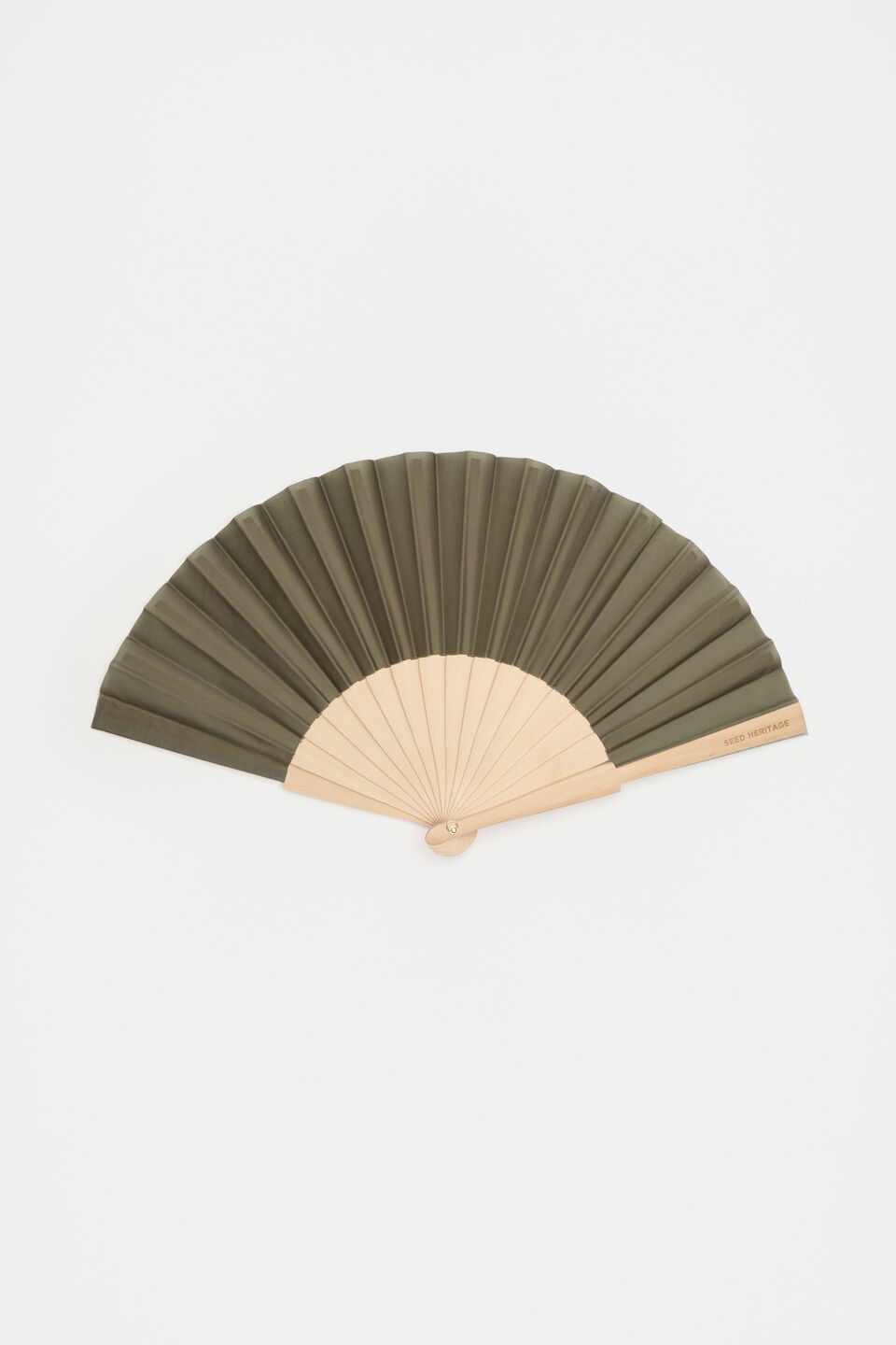 Seed Hand Fan  Olive Leaf