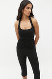 Rib Halter Top  Black  hi-res