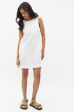Linen Scoop Back Mini Dress  Whisper White  hi-res
