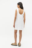 Linen Scoop Back Mini Dress  Whisper White  hi-res